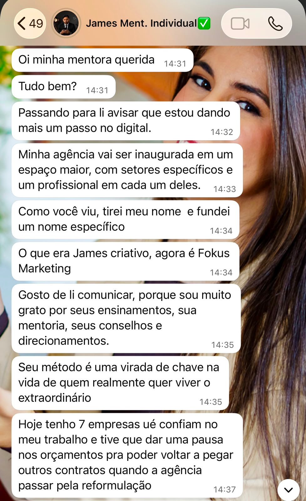 Resultado real de James, primeira parte
