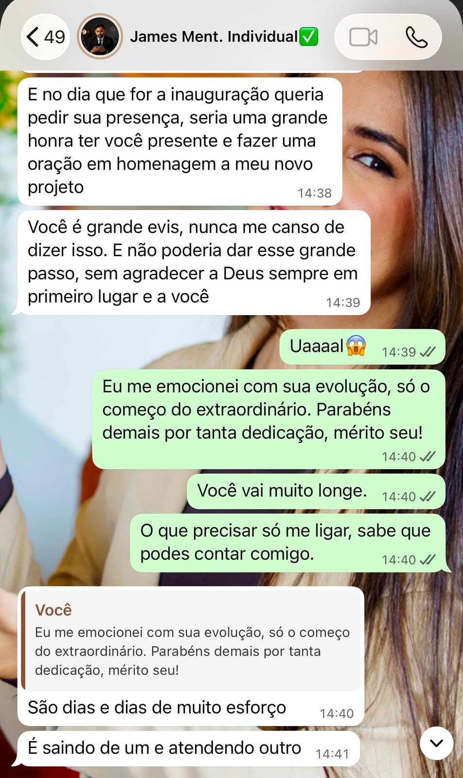 Resultado real de James, continuação